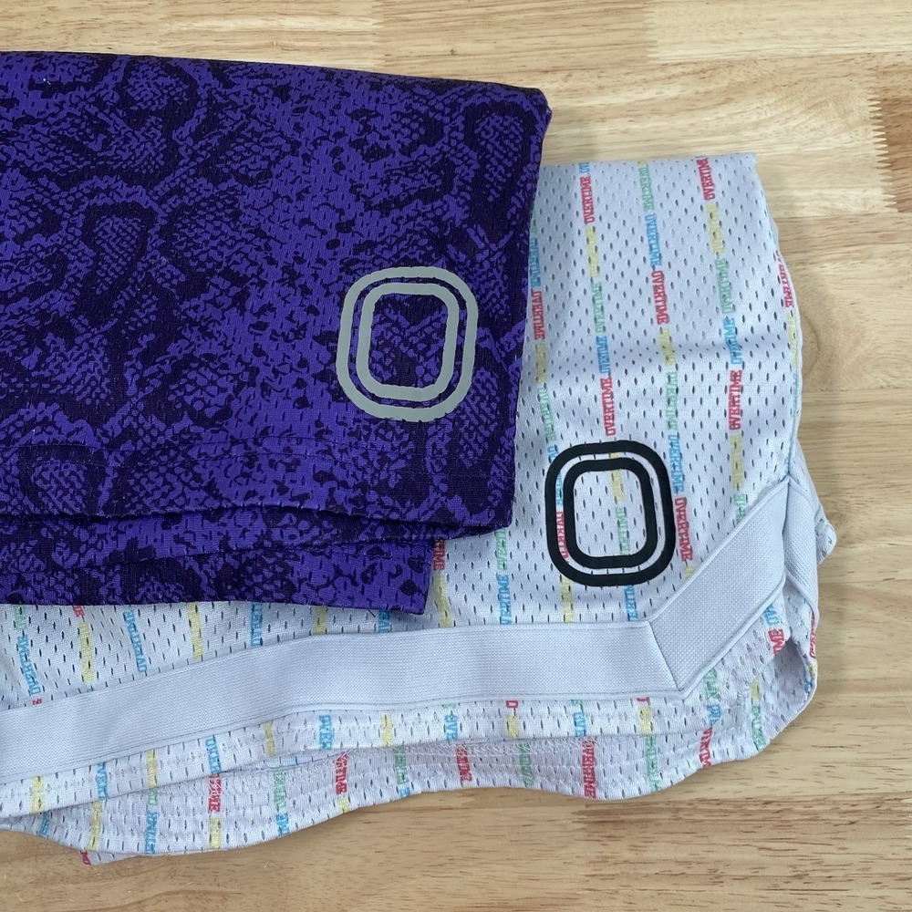 Overtime Shorts Size XL Elastic Waist 6" Inseam Mesh Basketball Shorts Bundle